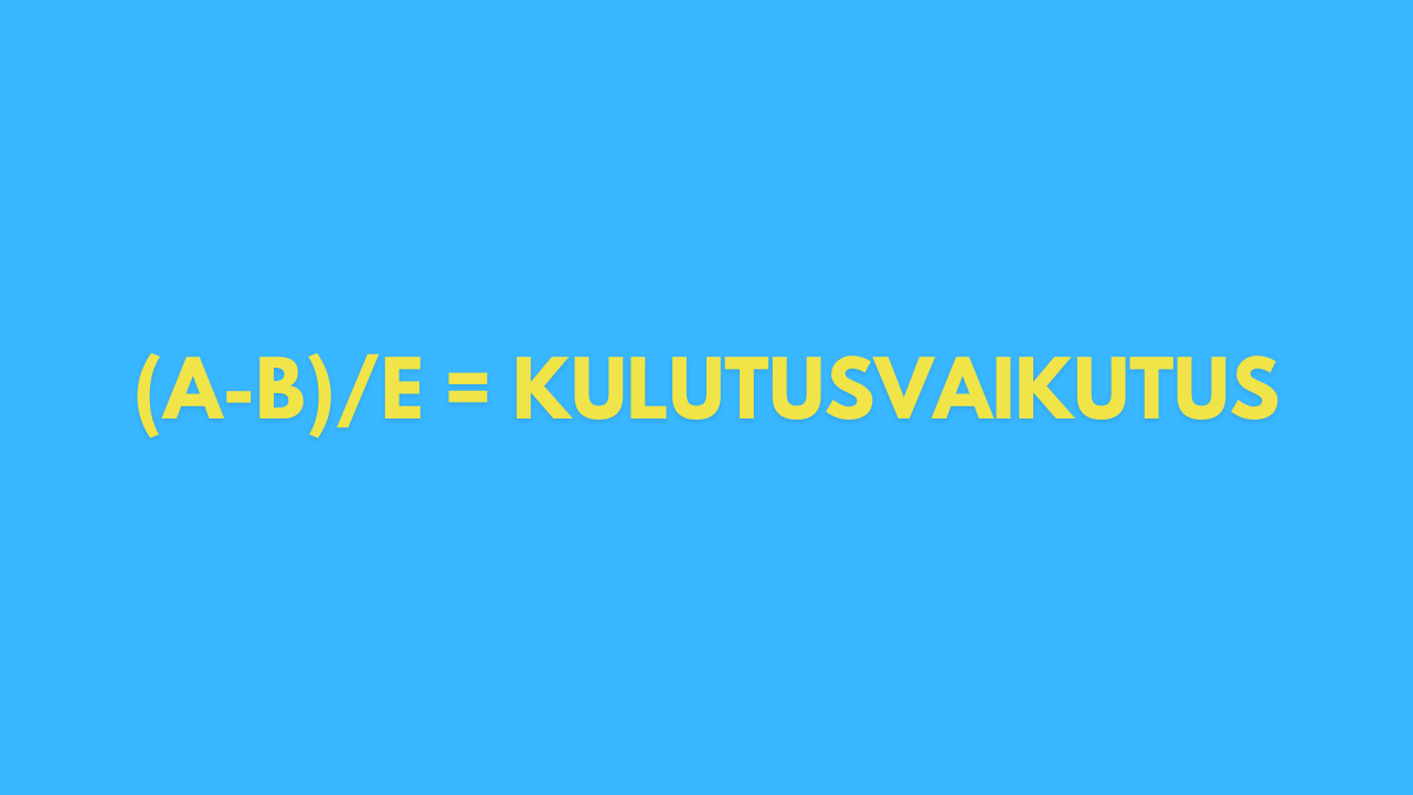 Miten kulutusvaikutus lasketaan?